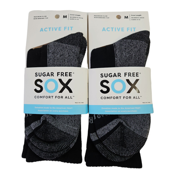 2-Pack Women's‎ Non-Binding Circulatory Socks Black Size Medium Shoe Size 4-10 - Picture 1 of 5